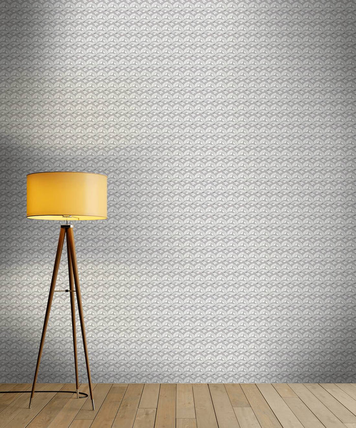 Deco Fanfare Heavy Weight Wallpaper  - Grey