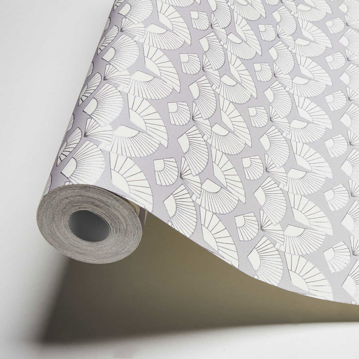 Deco Fanfare Heavy Weight Wallpaper  - Grey