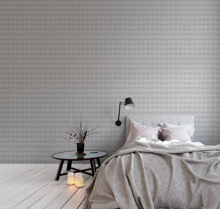 Deco Fanfare Heavy Weight Wallpaper  - Grey