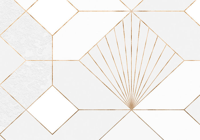 Deco Obsidian - Grey - Custom Sized Wallpaper Mural (per m2)