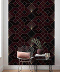 Deco Obsidian - Onyx - Custom Sized Wallpaper Mural (per m2)