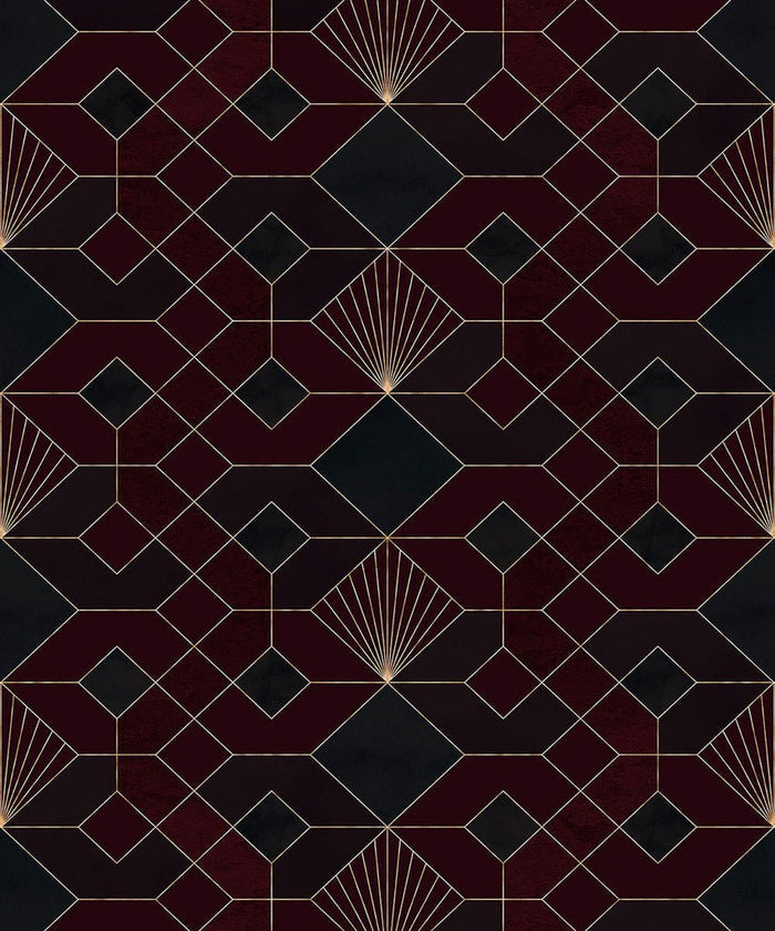 Deco Obsidian - Onyx - Custom Sized Wallpaper Mural (per m2)