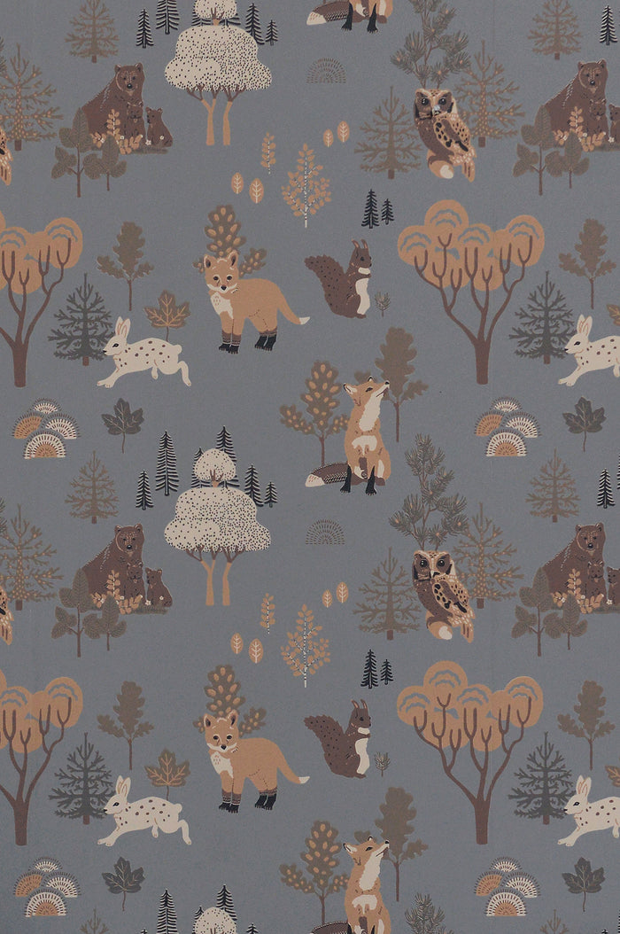 Deep Forest Wallpaper - Midnight Blue