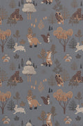 Deep Forest Wallpaper - Midnight Blue