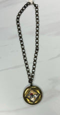 Deluxe Antique Racehorse Rosette Necklace