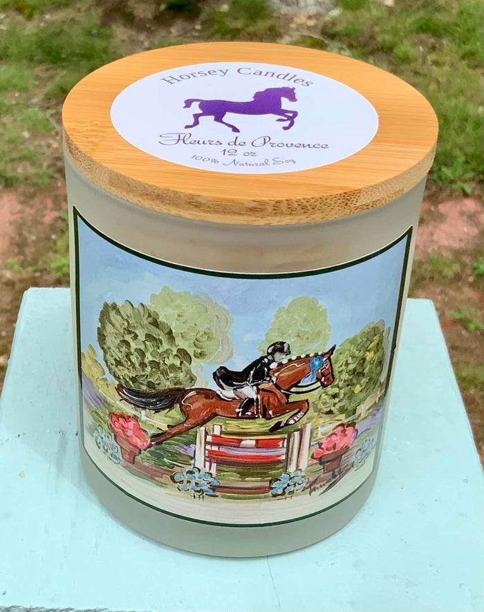 Designs by Frederique - Hunter Jumper  candle “Fleurs de Provence”