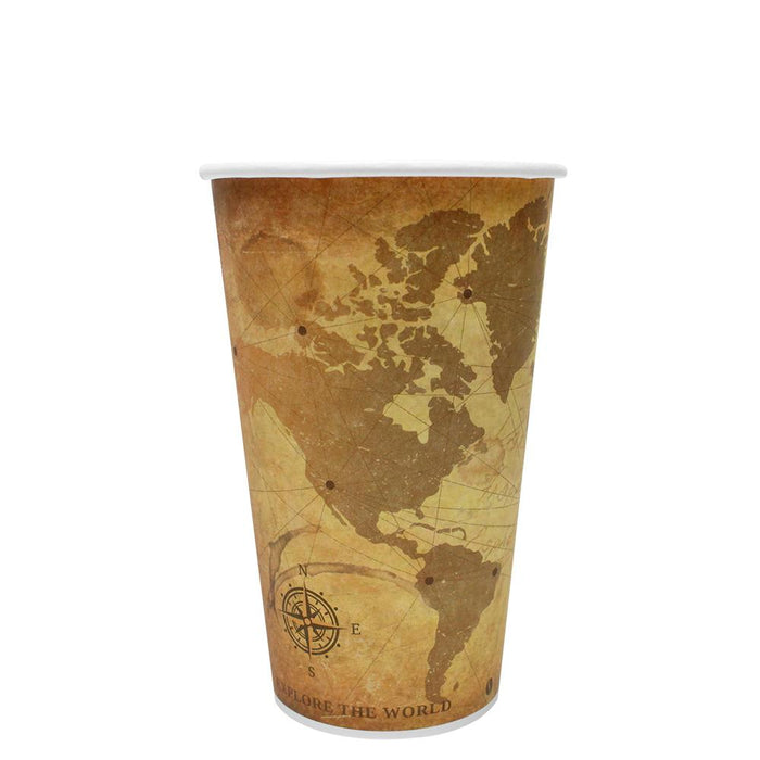 Disposable Coffee Cups - 16oz Paper Hot Cups - Atlas (90mm) - 1,000 ct-Karat-Restaurant Supply Drop