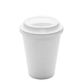 Disposable Paper Coffee Cups with Lids - 12 oz White with White Sipper Dome Lids (90mm)-Cups & Lids-Karat-Restaurant Supply Drop