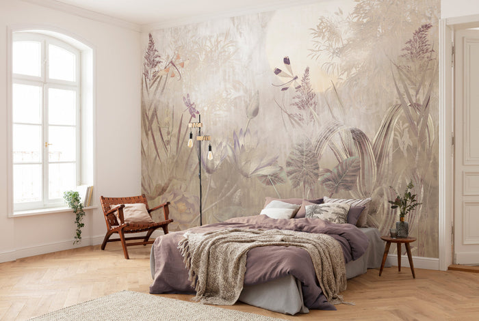 Dragonfly Pond - Custom Sized Mural Wallpaper (per m2)