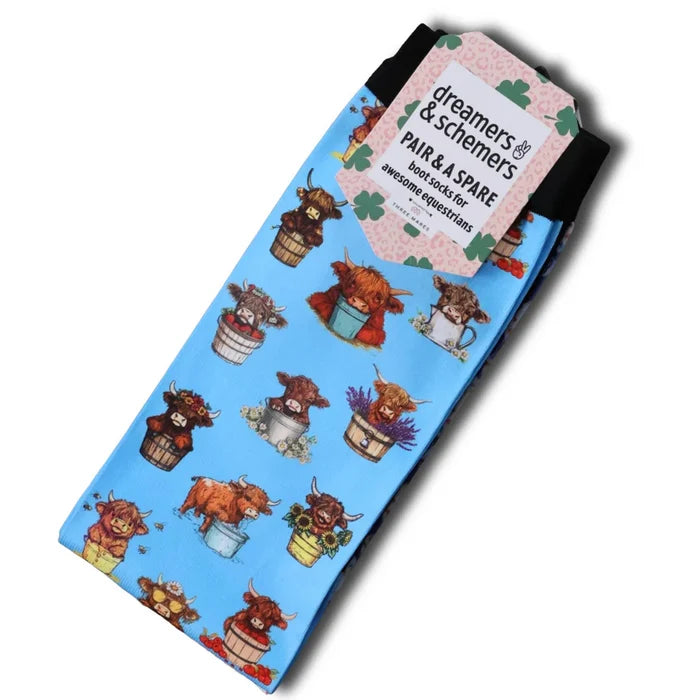 Dreamers & Schemers Highland Cow Pair & A Spare Socks