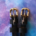 Dreamers & Schemers Silver Bling Bolt Spur Strap