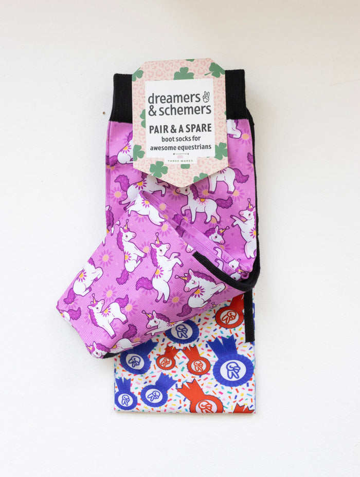 Dreamers & Schemers Sunshine and Unicorns Pair & a Spare Socks