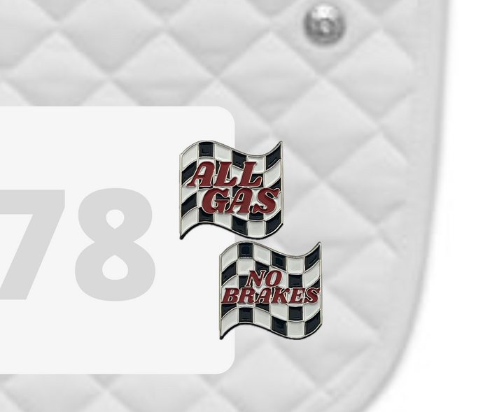 DuBois Cheval All Gas No Brakes Number Pin Charms