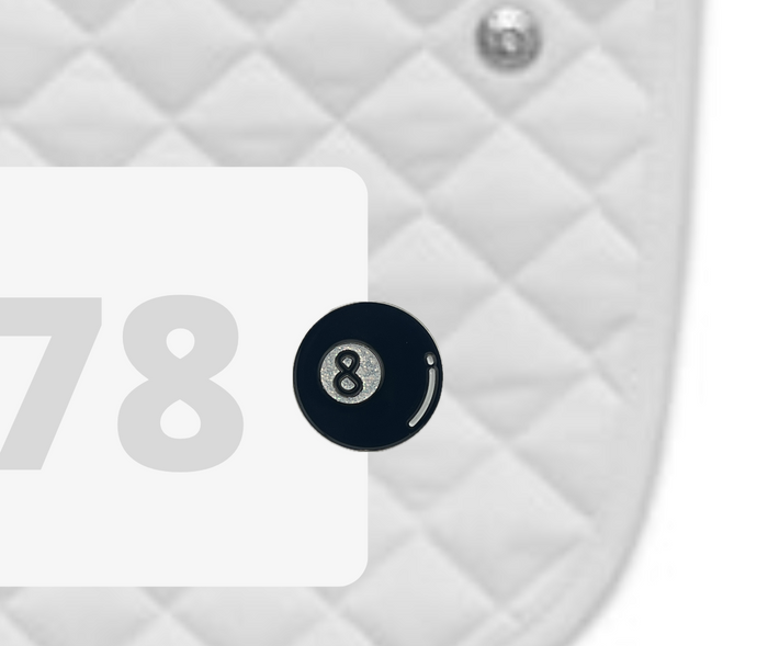 DuBois Cheval Magic 8 Ball Number Pin Charm