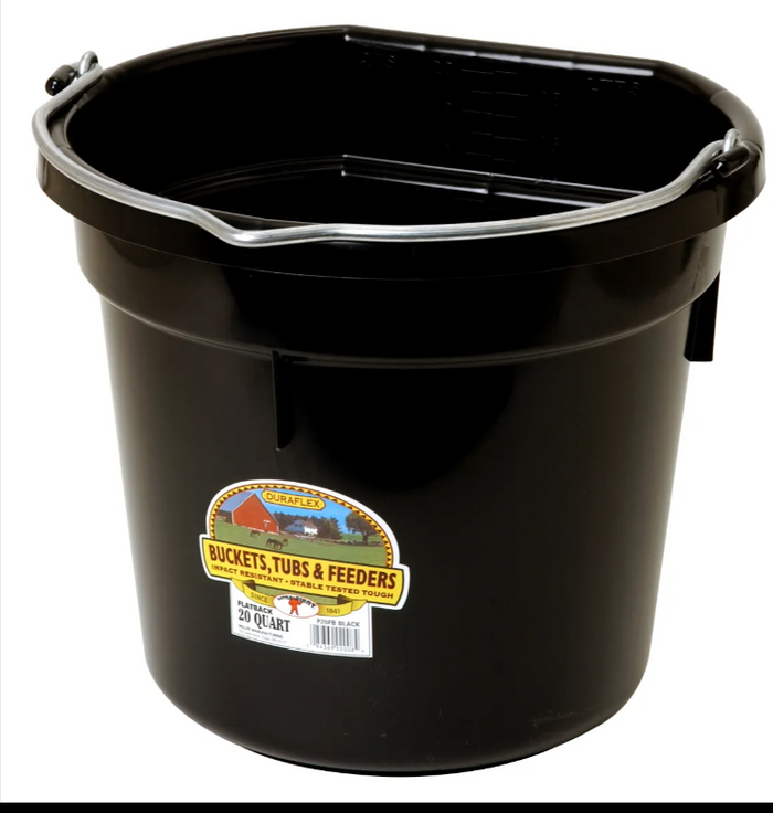 DuraFlex Plastic Flatback Bucket