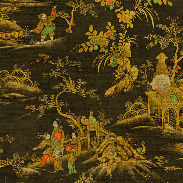 East Gardens Wallpaper - Black