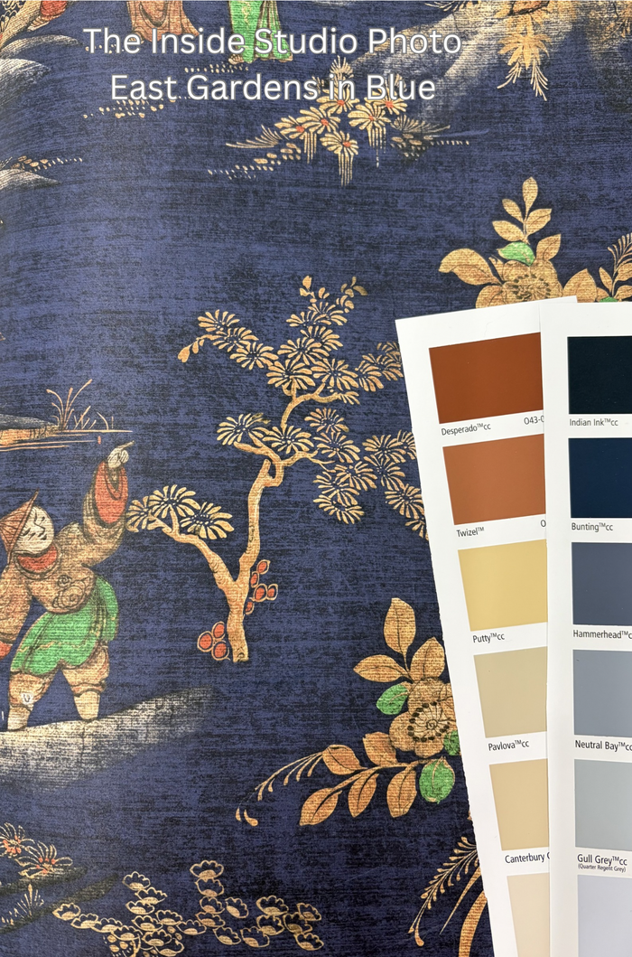 East Gardens Wallpaper - Blue
