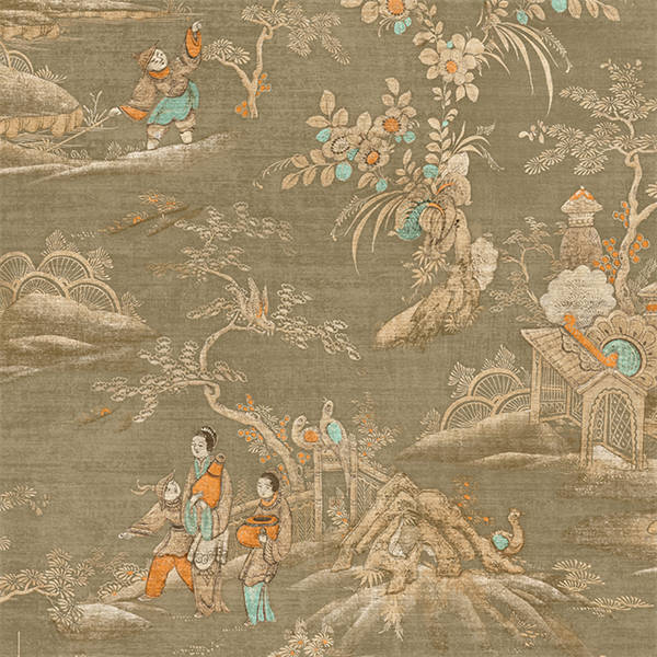 East Gardens Wallpaper - Bronze Brown