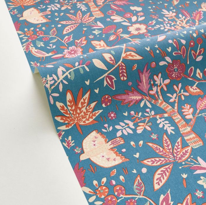 Echappee Vinyl Wallpaper - Bleu Celeste