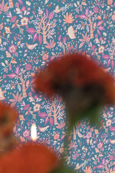 Echappee Vinyl Wallpaper - Bleu Celeste