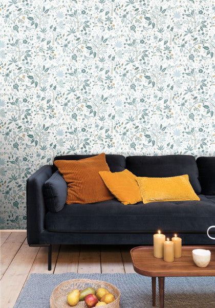 Echappee Vinyl Wallpaper - Vert Opaline