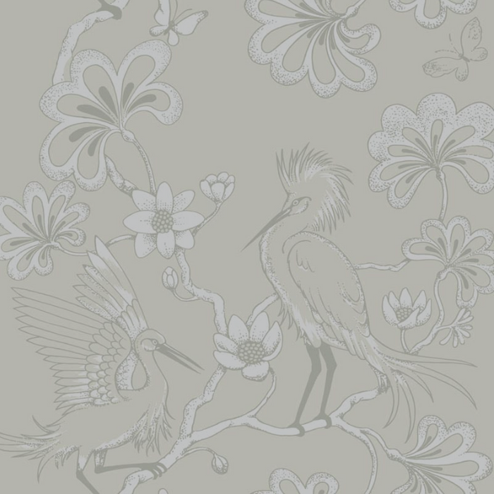 Egrets Florence Broadhurst Wallpaper - Champagne