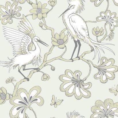 Egrets Florence Broadhurst Wallpaper - Dune