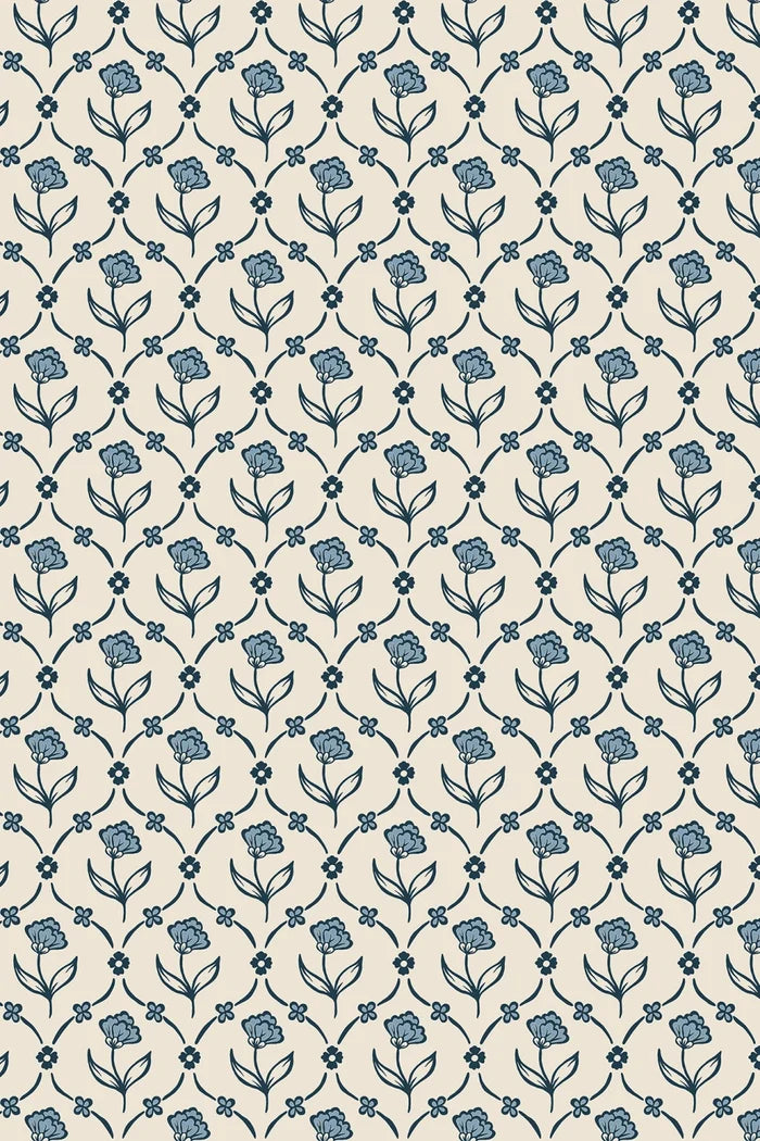 Elena Wallpaper – Blue