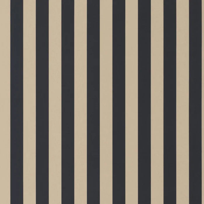 Elizabeth Stripes Wallpaper - Noir Fusain