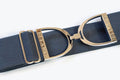 Ellany - Denim - 2" Silver Stirrup Equestrian Elastic Belt