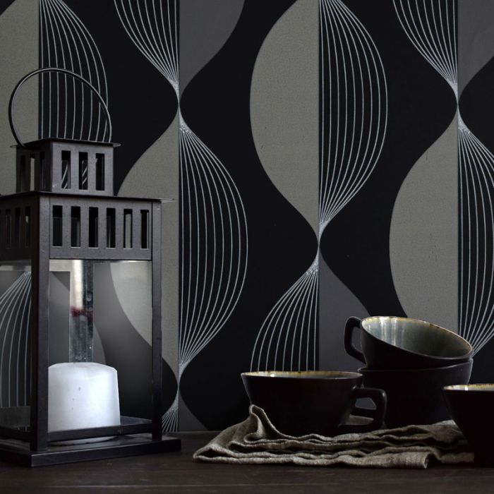 Ellips Wallpaper - Black - Discontinuing