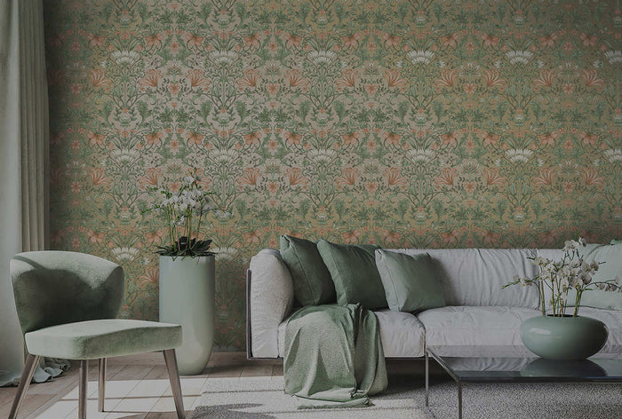 Emiliana - Trailing Floral Wallpaper - Champagne - Last Roll