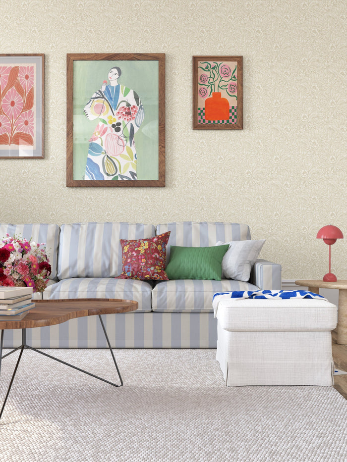 Emma Floral Wallpaper - Beige