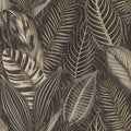 Exotic Leaves Wallpaper - Black and Gold