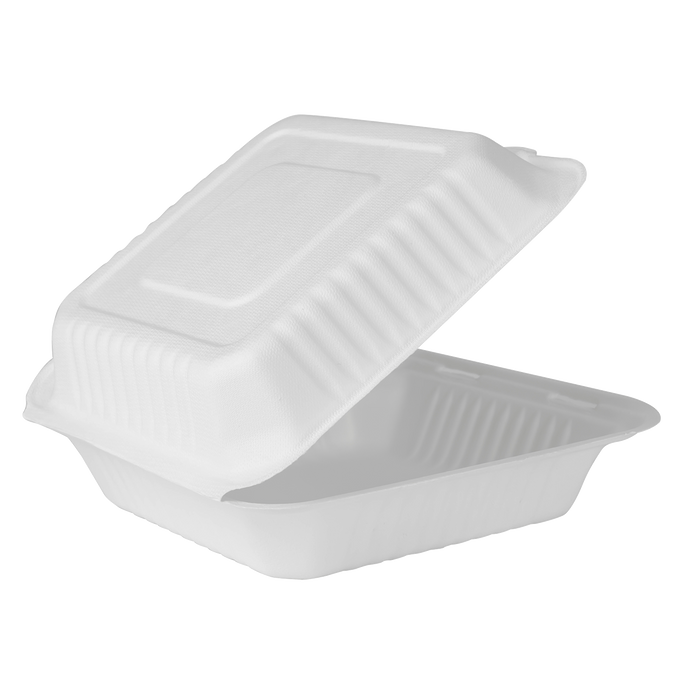 Extra Large Compostable Food Container - Karat Earth 9x9 Bagasse Containers - 200 ct-To-Go Packaging-Karat-Restaurant Supply Drop