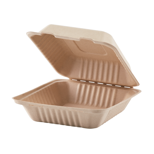 Extra Large Compostable Food Container - Karat Earth 9x9 Bagasse Containers - 200 ct-To-Go Packaging-Karat-Restaurant Supply Drop