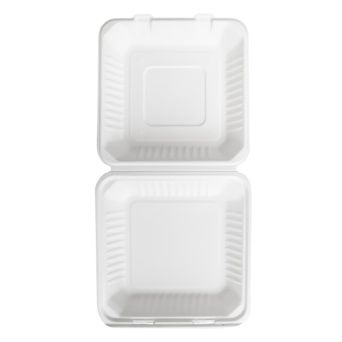 Extra Large Compostable Food Container - Karat Earth 9x9 Bagasse Containers - 200 ct-To-Go Packaging-Karat-Restaurant Supply Drop
