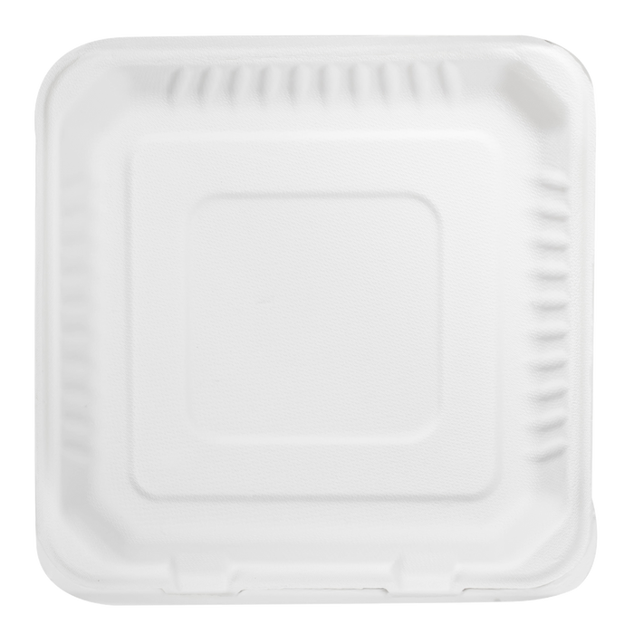 Extra Large Compostable Food Container - Karat Earth 9x9 Bagasse Containers - 200 ct-To-Go Packaging-Karat-Restaurant Supply Drop