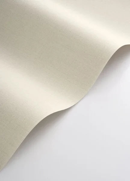 Flax - Plain Wallpaper - Blanc Coton