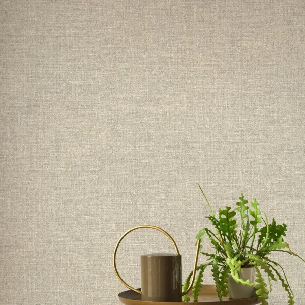 Flax - Plain Wallpaper - Taupe