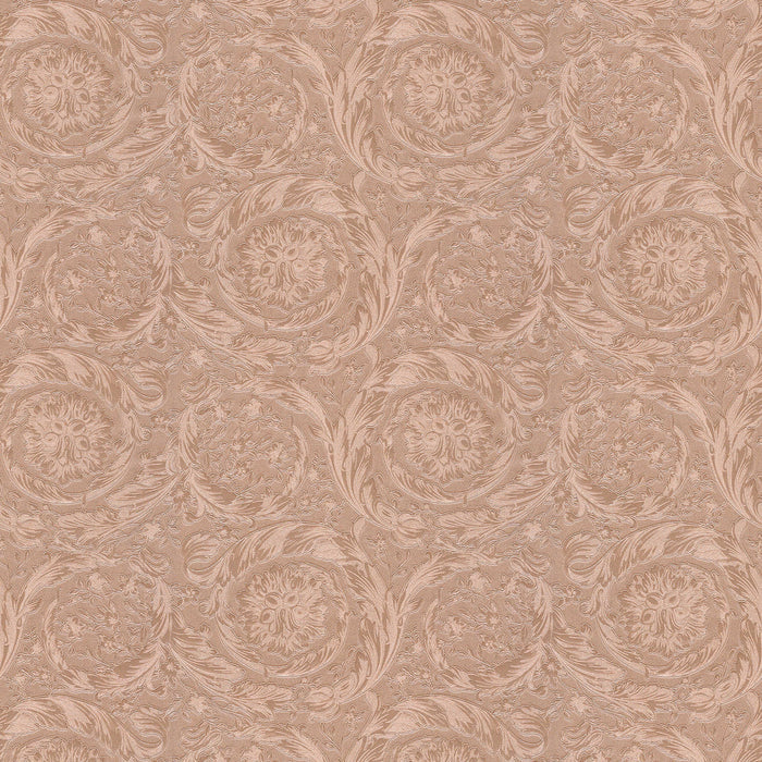 Versace Floral Garland Wallpaper - Copper Pink