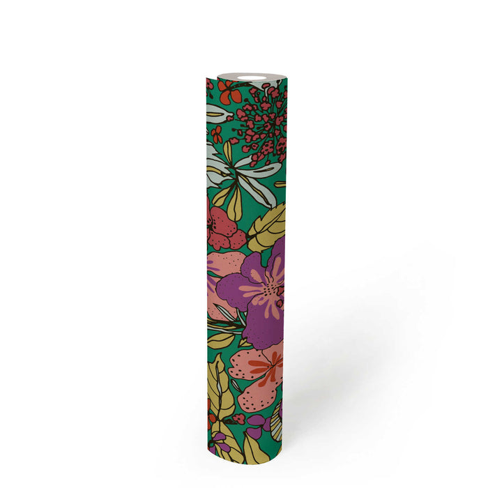 Floral Impression Wallpaper - Green
