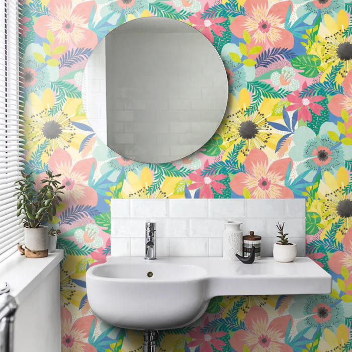 Floral Riot Wallpaper - Ohpopsi - Citrus