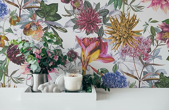 Floral Trails Wallpaper - Multicolour