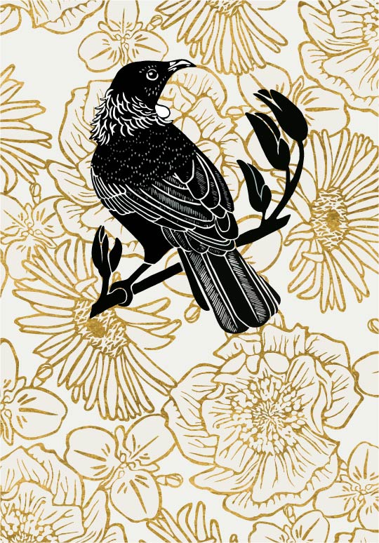 Floral Tui - Fine Art Print