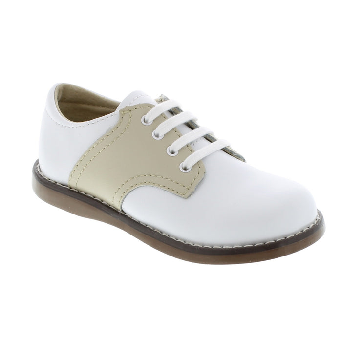 Footmates White & Ecru Cheer Saddle Oxford