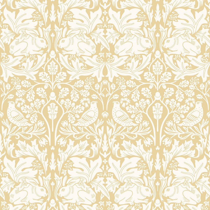 Forest Rabbit Wallpaper - Mustard