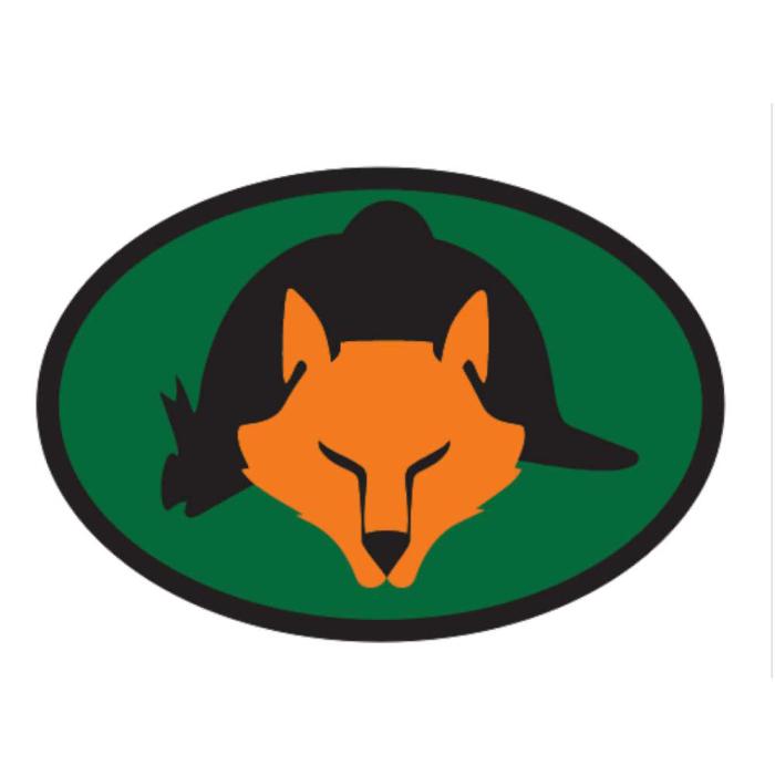 Fox and Helmet Sticker