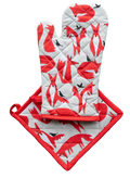 Fox Oven Glove & Pot Holder Set - Allgifts Australia