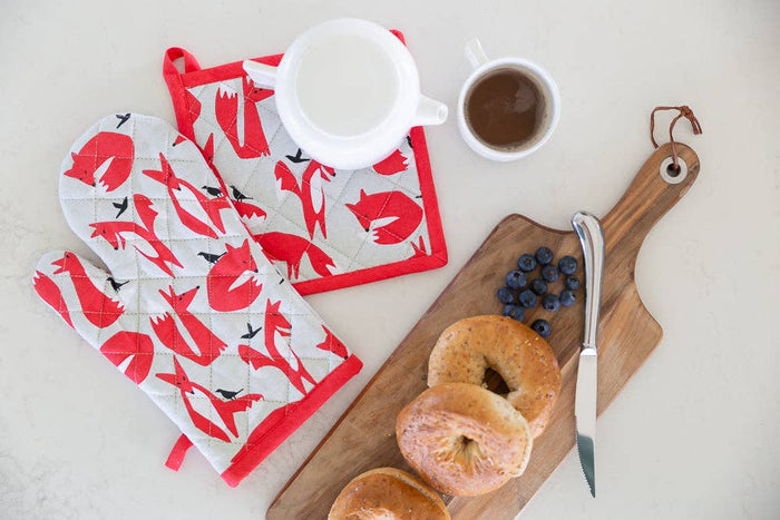 Fox Oven Glove & Pot Holder Set - Allgifts Australia